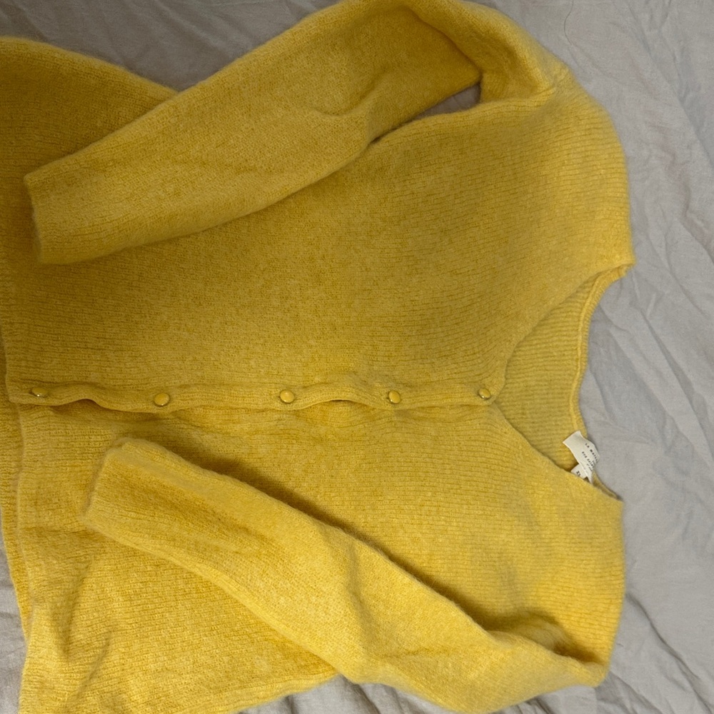 Sezane Mustard Yellow Women's Cardigan